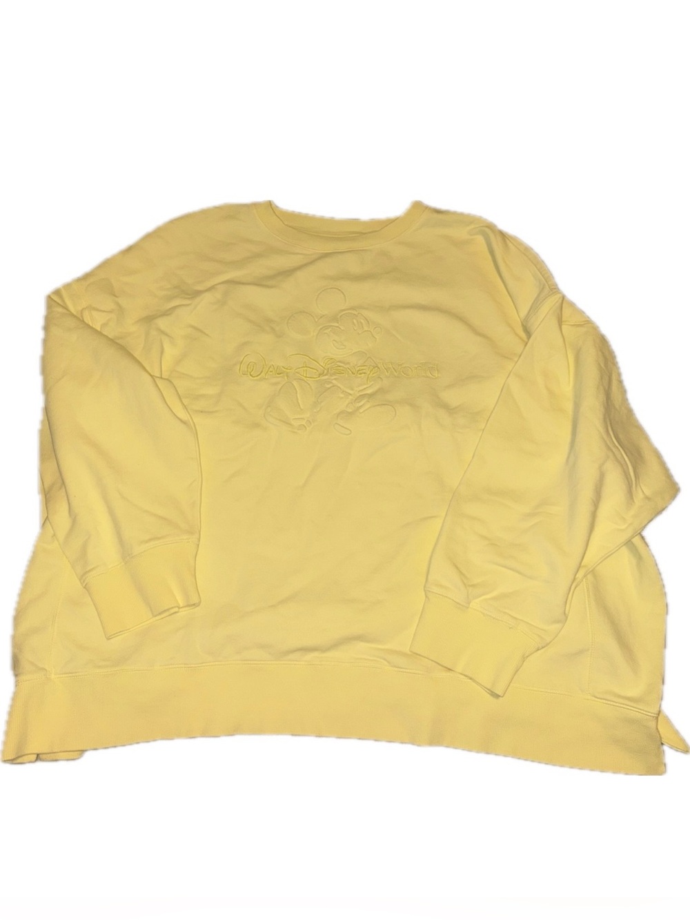 Walt Disney Butter Yellow Crewneck Sweatshirt 2X NWT